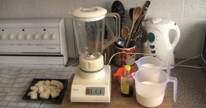 Make ice cream in a blender