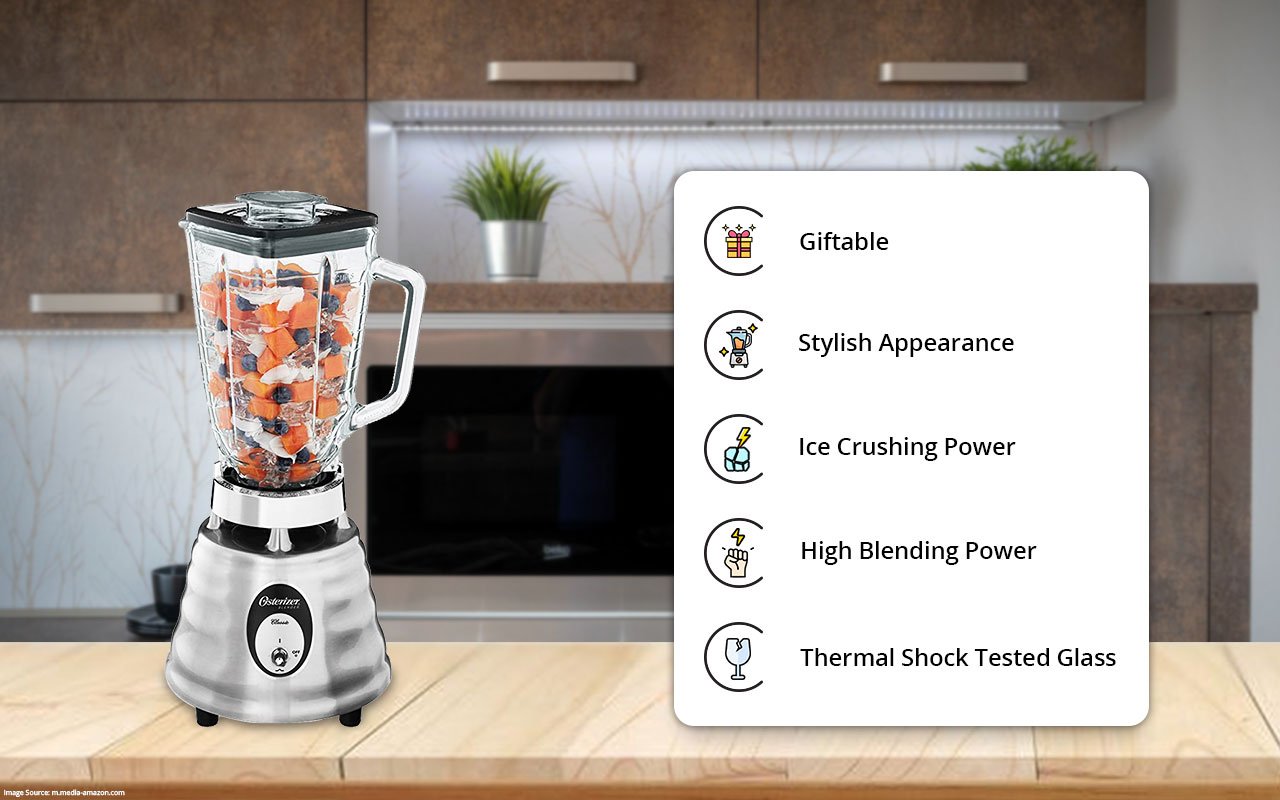 Oster 4093 008 6 Cup Glass Jar 2 Speed Beehive Blender